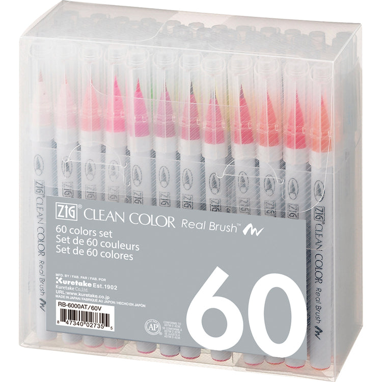 Zig Kuretake Clean Color Real Brush Marker Sets (Choose Your Pack)