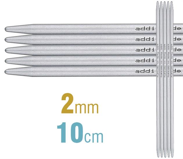 Addi Aluminium Double Pointed Knitting Needles - Various Sizes