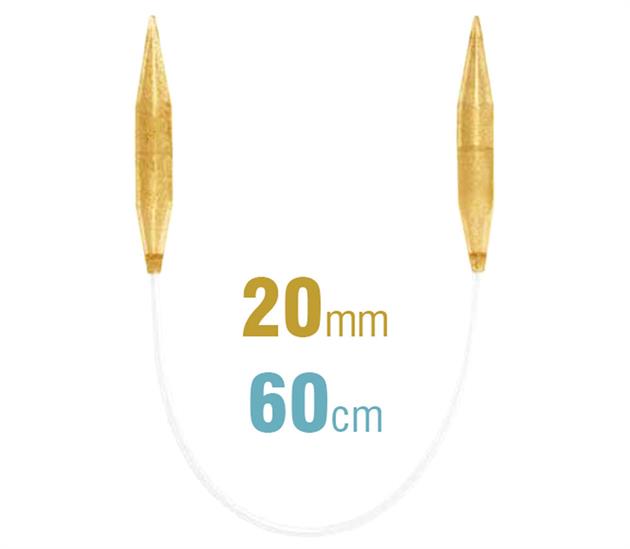 Addi Gold Glitter Jumbo Circular Knitting Needles - 60cm (24")
