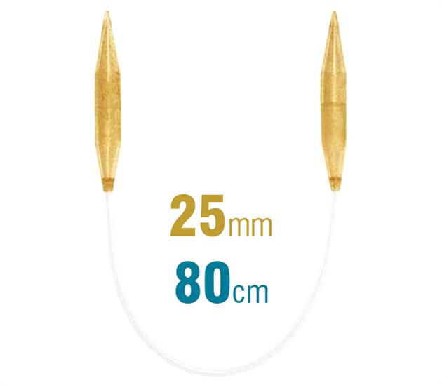 Addi Gold Glitter Jumbo Circular Knitting Needles - 80cm (32")