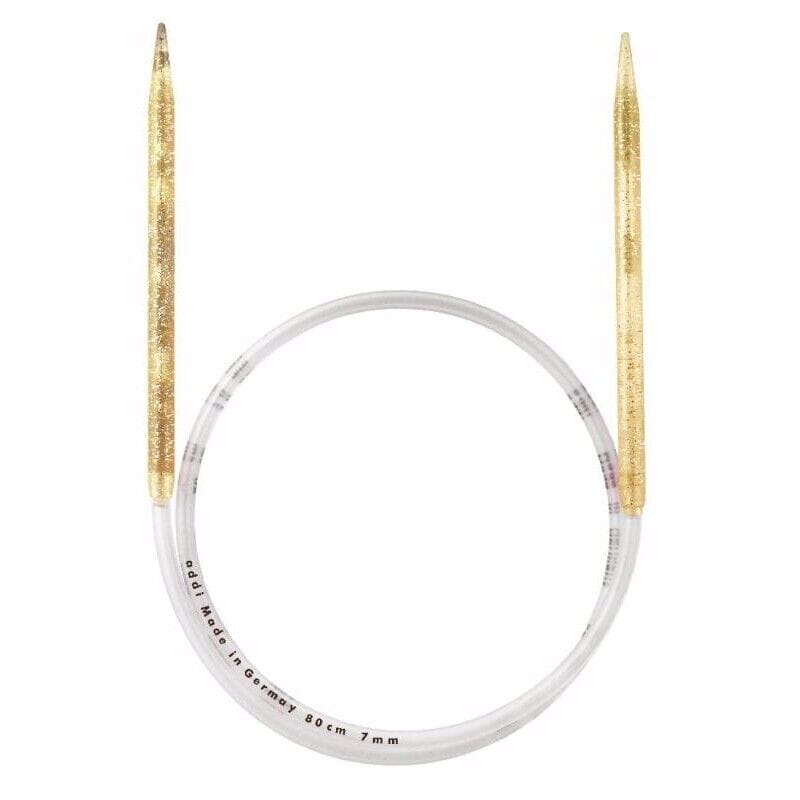 Addi Gold Glitter Jumbo Circular Knitting Needles - 80cm (32")