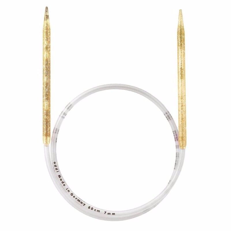 Addi Gold Glitter Jumbo Circular Knitting Needles - 150cm (60")