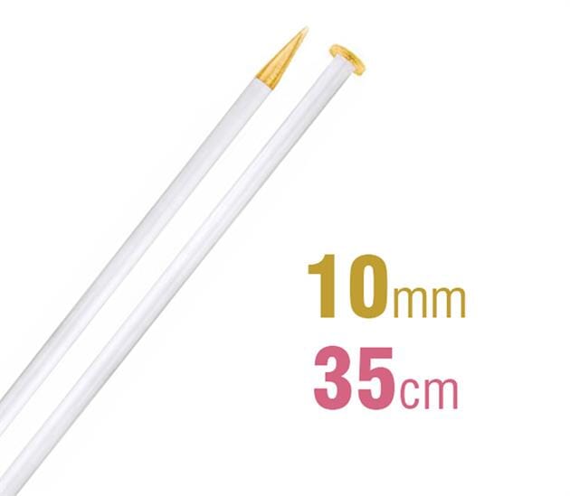 Addi Gold Glitter 35cm Jumbo Single Point Knitting Needles
