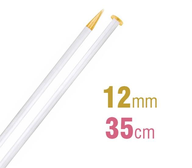 Addi Gold Glitter 35cm Jumbo Single Point Knitting Needles