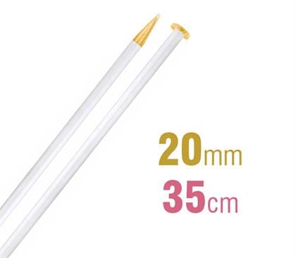Addi Gold Glitter 35cm Jumbo Single Point Knitting Needles