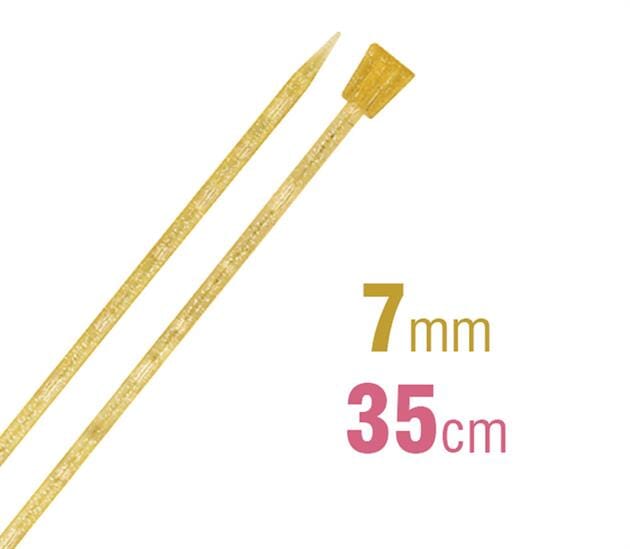 Addi Gold Glitter 35cm Jumbo Single Point Knitting Needles