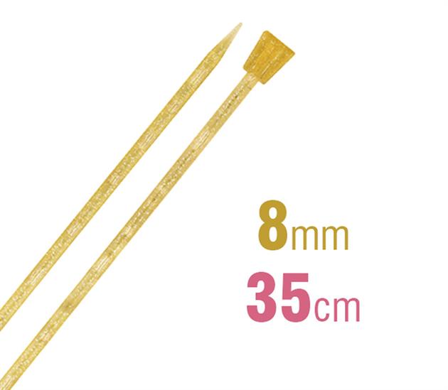 Addi Gold Glitter 35cm Jumbo Single Point Knitting Needles