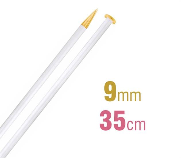 Addi Gold Glitter 35cm Jumbo Single Point Knitting Needles
