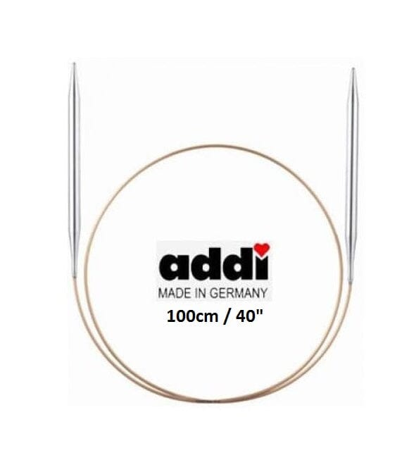 Addi Brass Tip Circular Knitting Needles - 100cm (40")