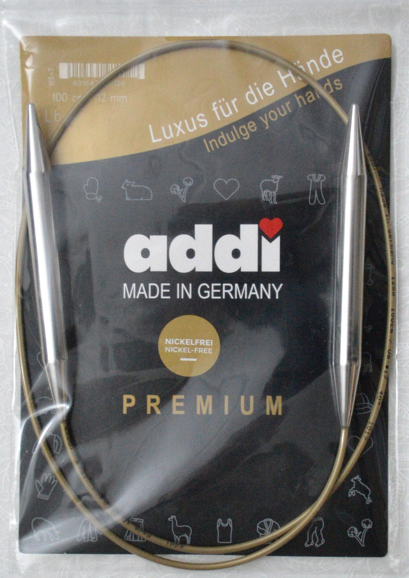 Addi Brass Tip Circular Knitting Needles - 100cm (40")