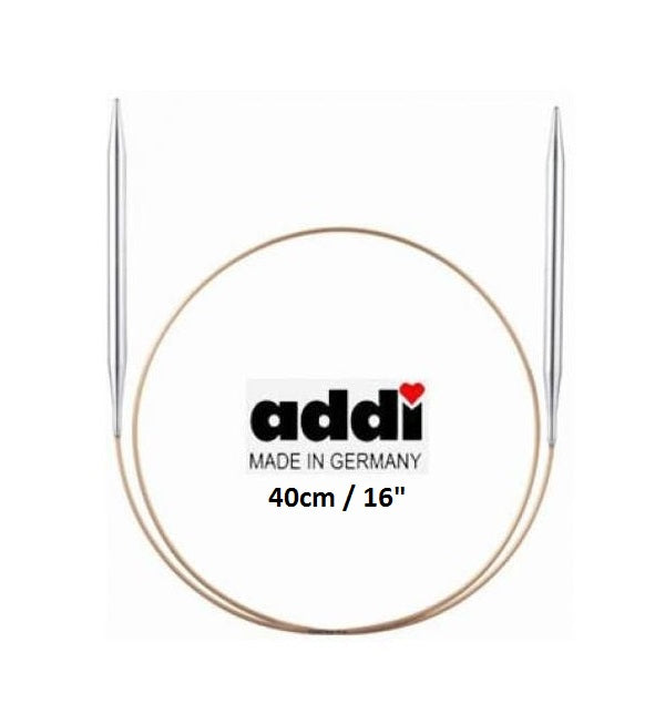 Addi Brass Tip Circular Knitting Needles - 40cm (16")