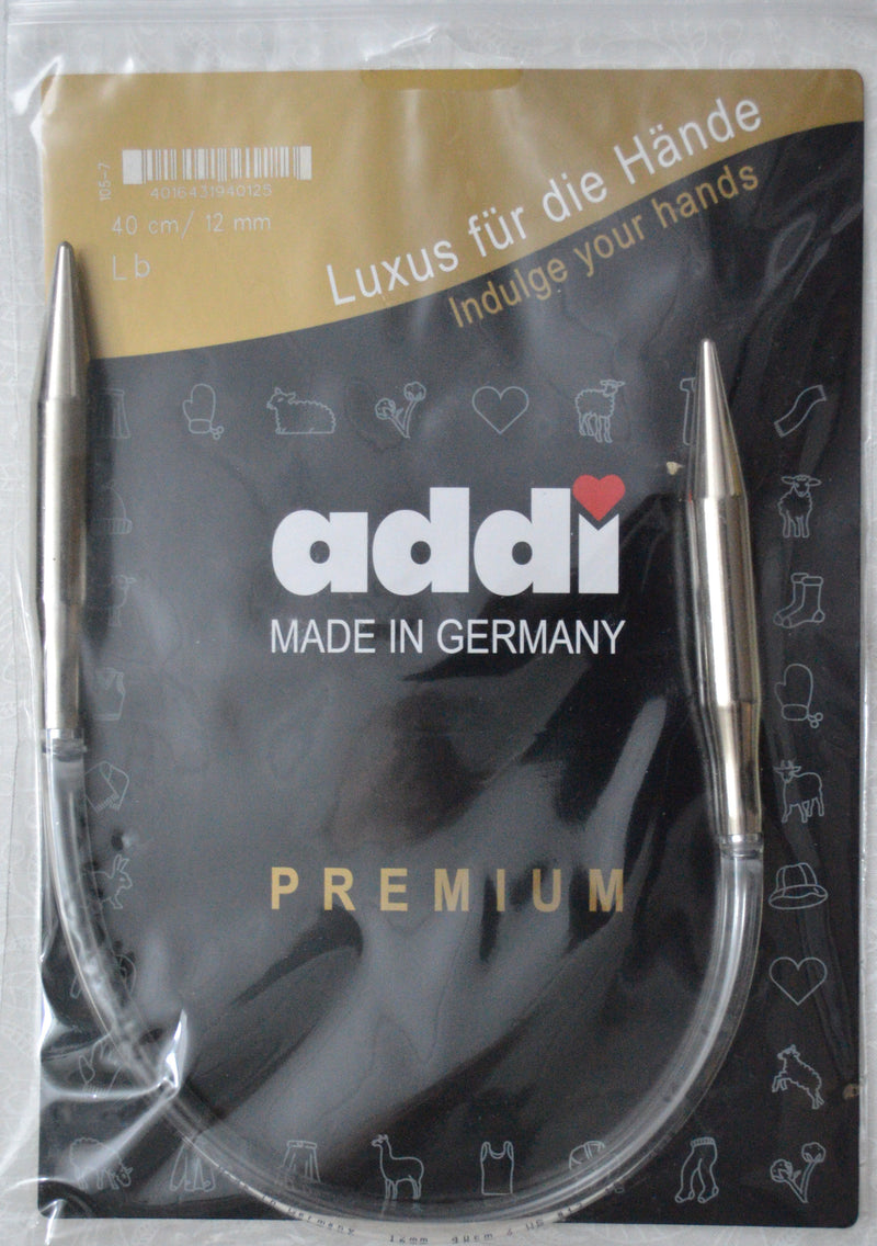 Addi Brass Tip Circular Knitting Needles - 40cm (16")