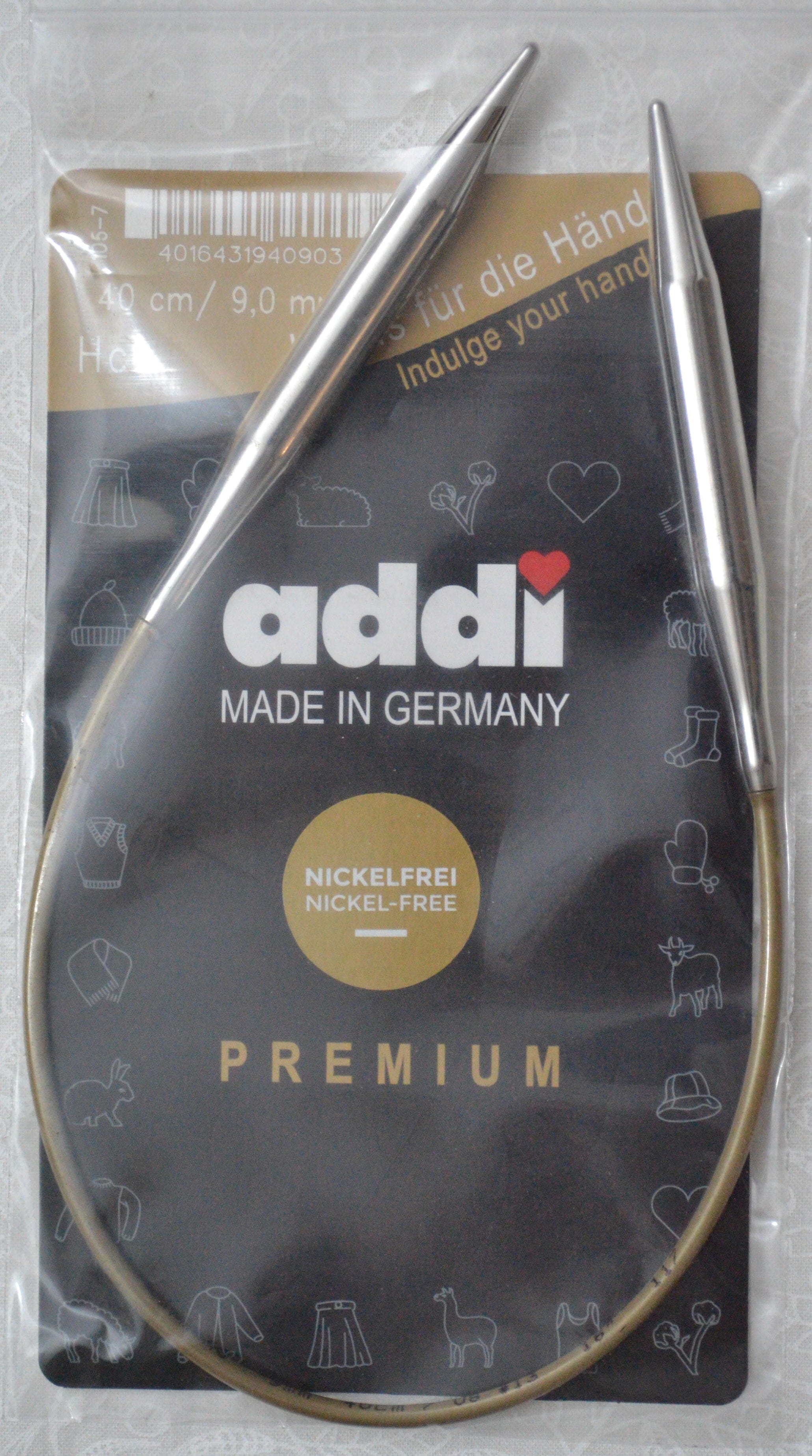 Addi Brass Tip Circular Knitting Needles - 40cm (16")