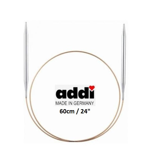 Addi Brass Tip Circular Knitting Needles - 60cm (24")