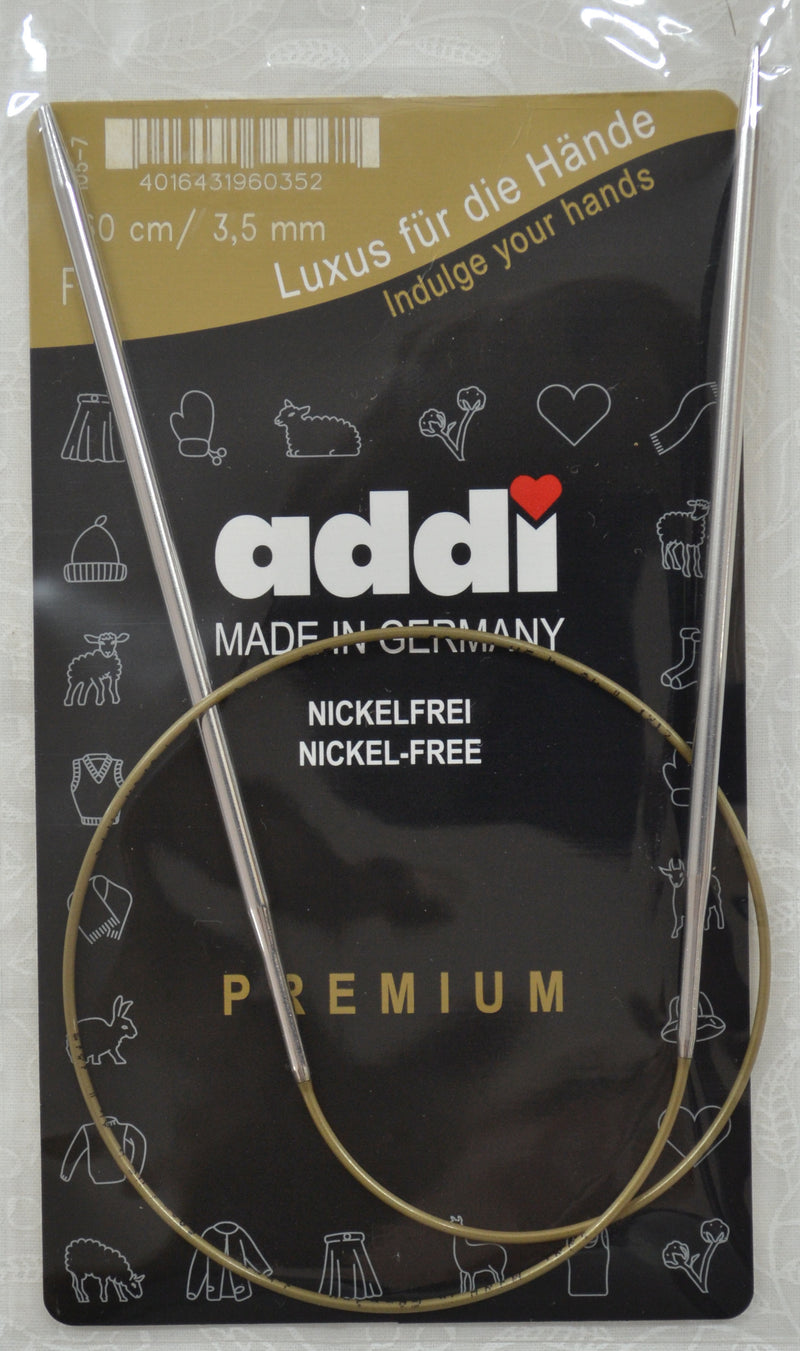 Addi Brass Tip Circular Knitting Needles - 60cm (24")