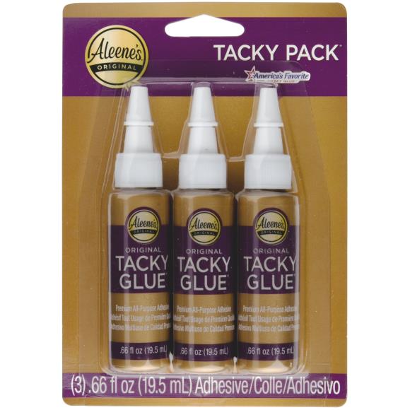 Aleene's "Tacky Pack" Trial Craft Glue Pack - 3 x 58ml (.66oz) Tubes