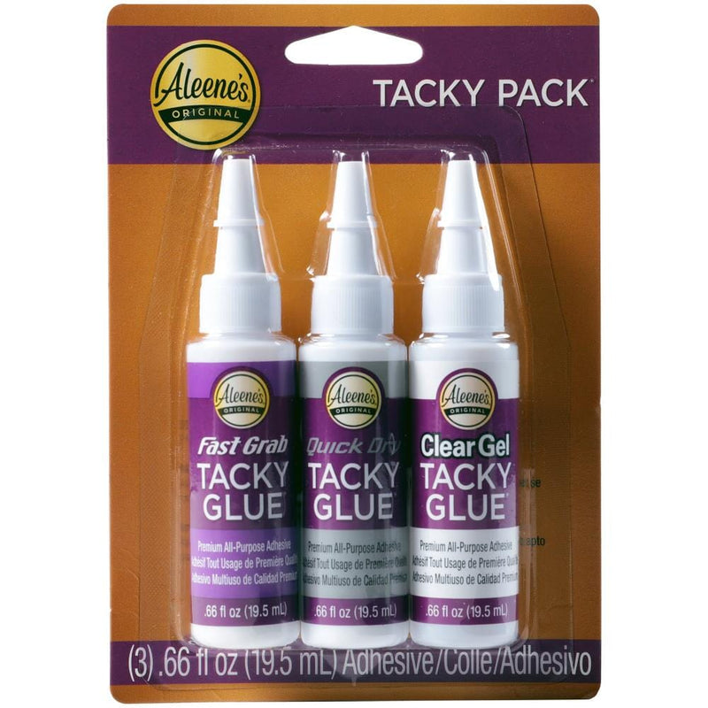Aleene's "Tacky Pack" Trial Craft Glue Pack - 3 x 58ml (.66oz) Tubes