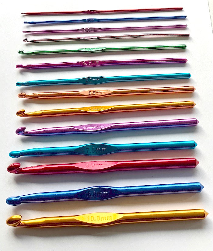 Everyday Colourful Aluminium Crochet Hook - Choose Your Size (2.00mm - 10.00mm)