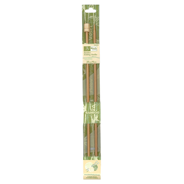 Birch Bamboo Single Point Knitting Needles - 25cm