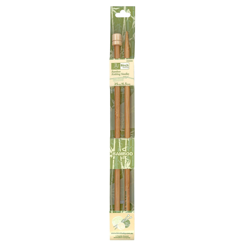 Birch Bamboo Single Point Knitting Needles - 25cm