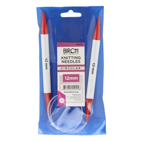 Birch Jumbo Plastic 80cm Circular Knitting Needles (12mm - 25mm)