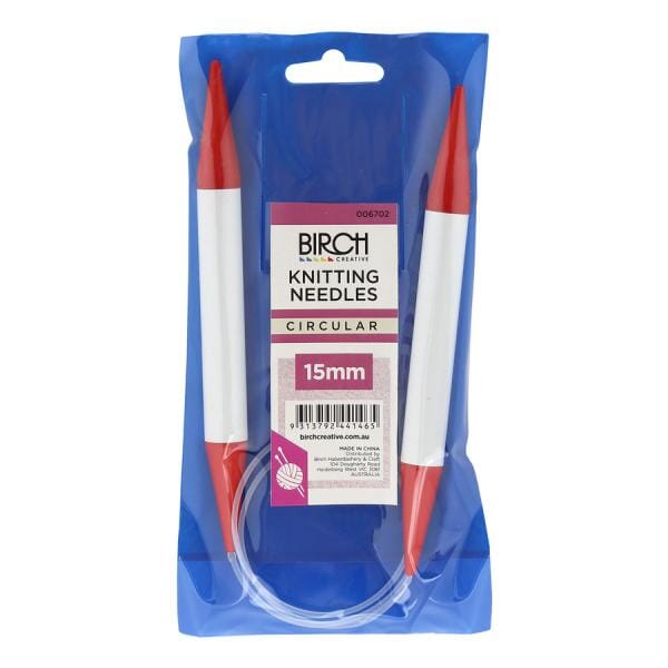Birch Jumbo Plastic 80cm Circular Knitting Needles (12mm - 25mm)