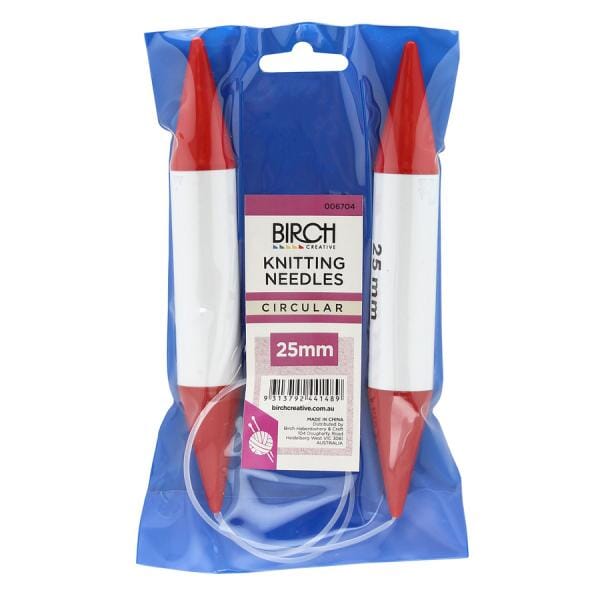 Birch Jumbo Plastic 80cm Circular Knitting Needles (12mm - 25mm)