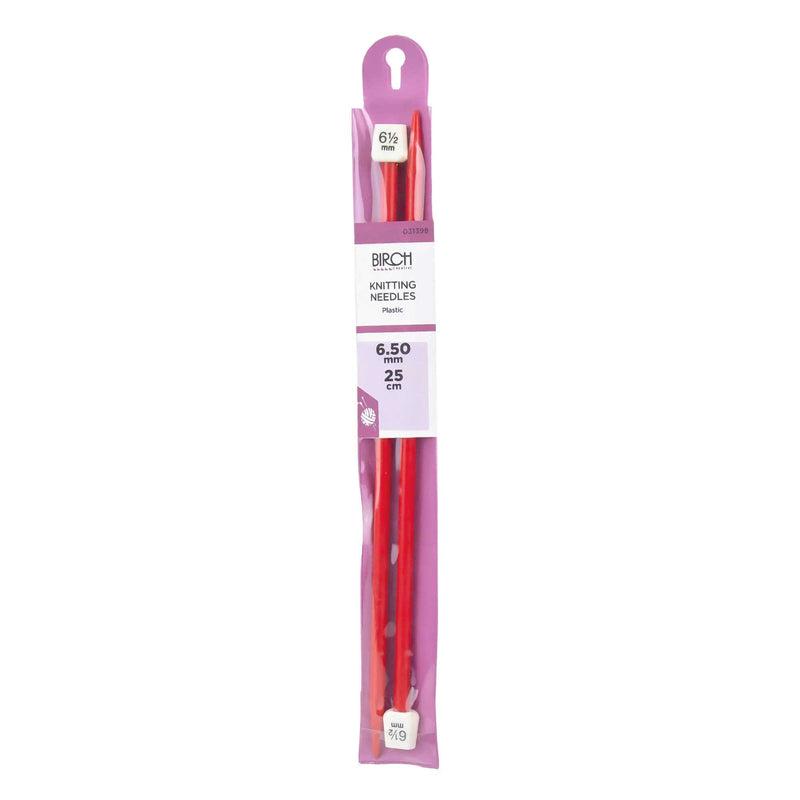 Birch Premium Plastic 25-35cm Single Point Knitting Needles - Choose Your Size