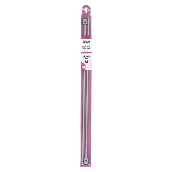 Birch 35cm (14") Plastic Single Point Knitting Needles (2.75mm - 10.00mm)