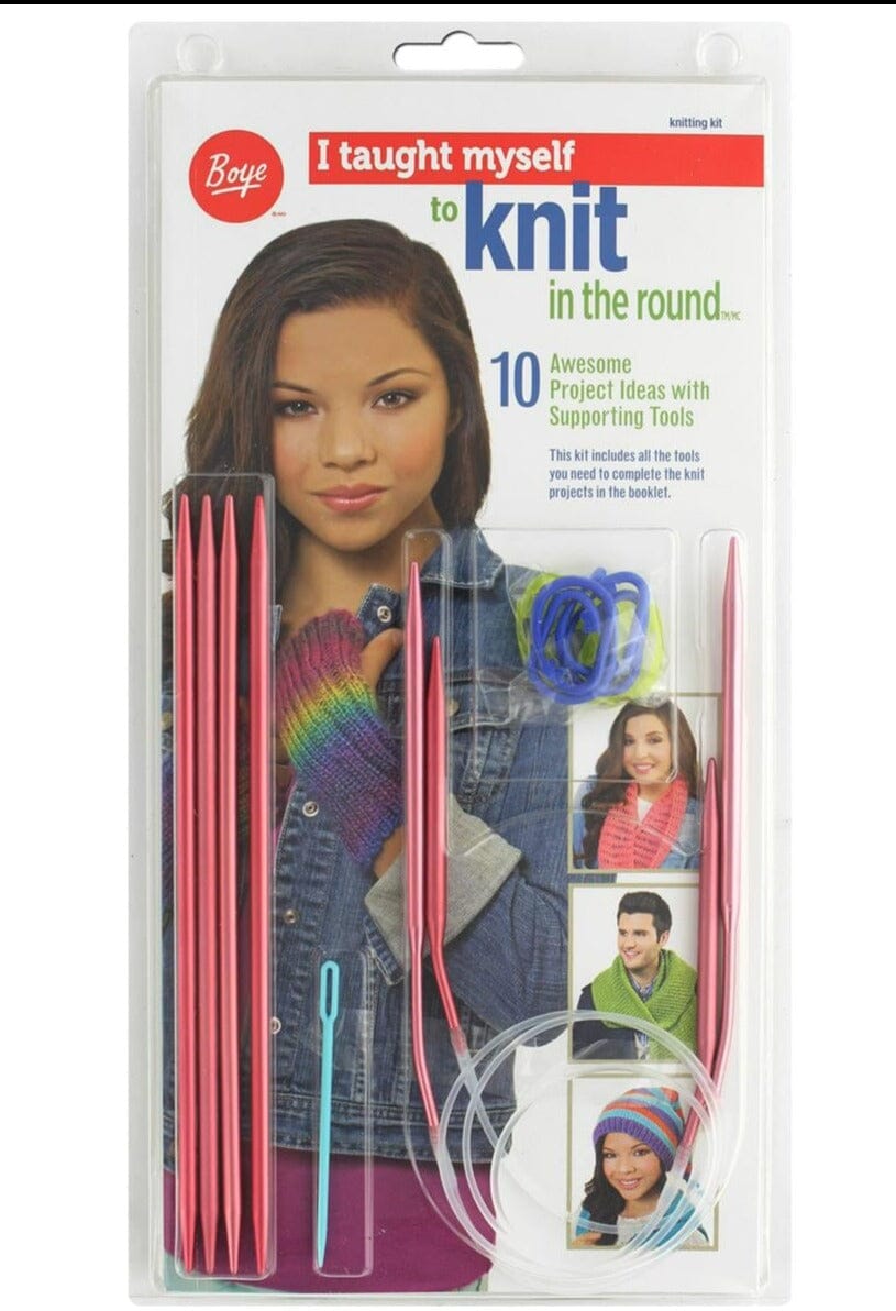 Boye "I Taught Myself To Knit" Kit - In The Round
