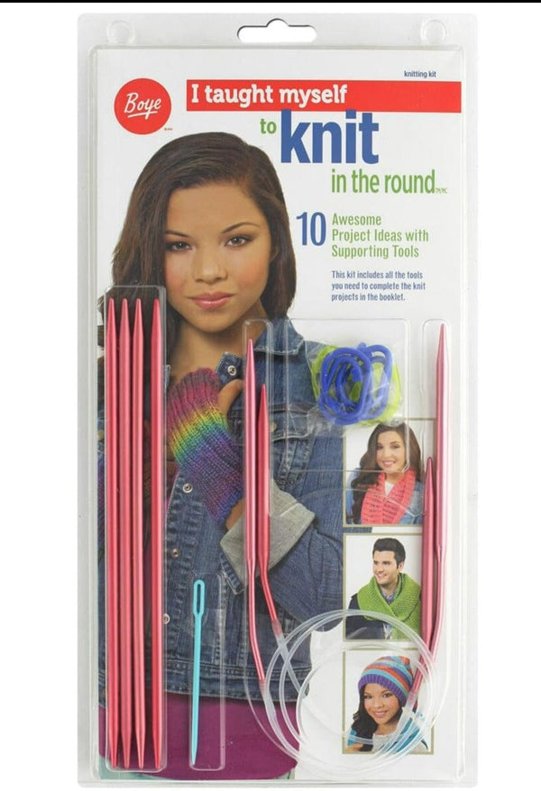 Boye "I Taught Myself To Knit" Kit - In The Round