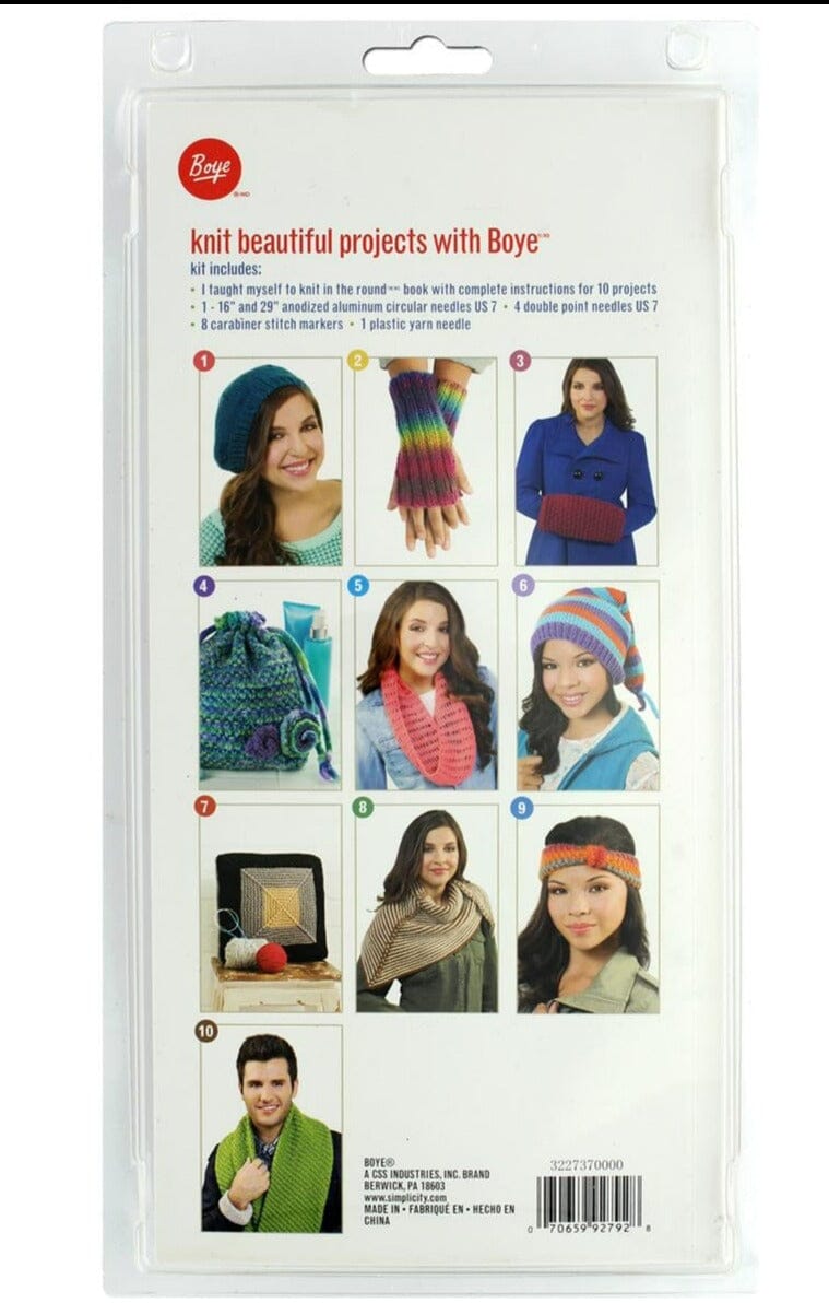 Boye "I Taught Myself To Knit" Kit - In The Round
