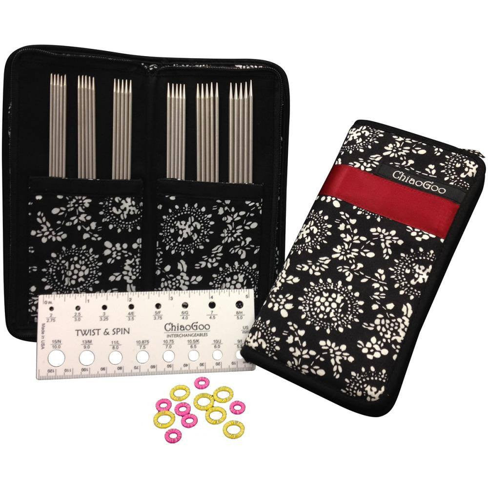 ChiaoGoo Double Point Stainless Steel Knitting Needles 6" (15cm) Set  | KNITTING CO. - 1