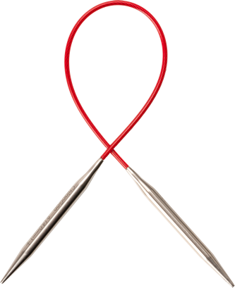 ChiaoGoo Red Stainless Steel Circular Knitting Needles - 23cm (9")