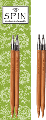ChiaoGoo SPIN Bamboo 5" Interchangeable Circular Knitting Needle Tips (Choose your Size)