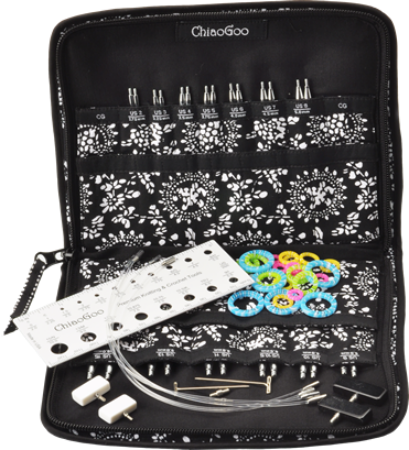 ChiaoGoo SPIN Bamboo 4" Interchangeable Circular Knitting Needles - Small Set