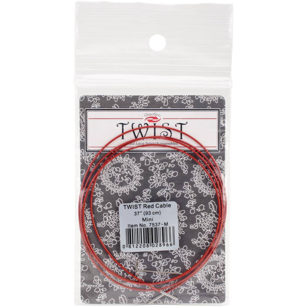 ChiaoGoo Twist Interchangeable Circular Knitting Needle Red Cable (Dif. Sizes) 93cm / 37" (Mini) | KNITTING CO. - 14