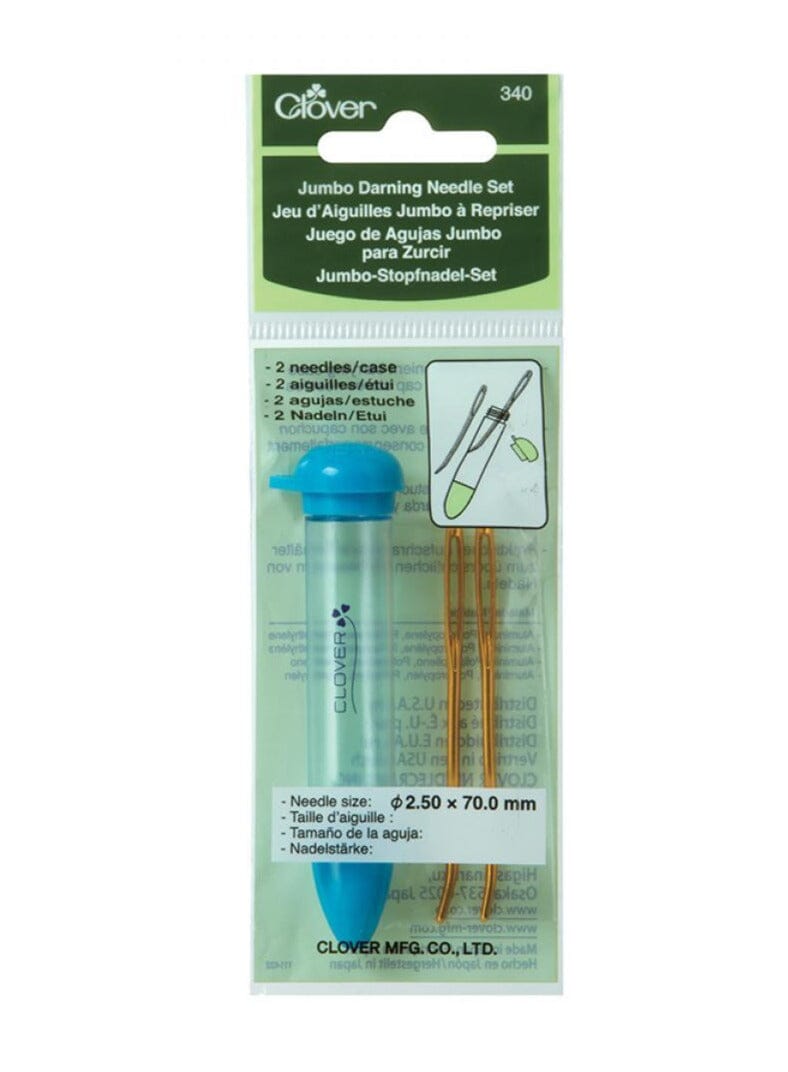 Clover "Chibi" Jumbo Darning Tapestry Needle Set w Case - 2 Pack
