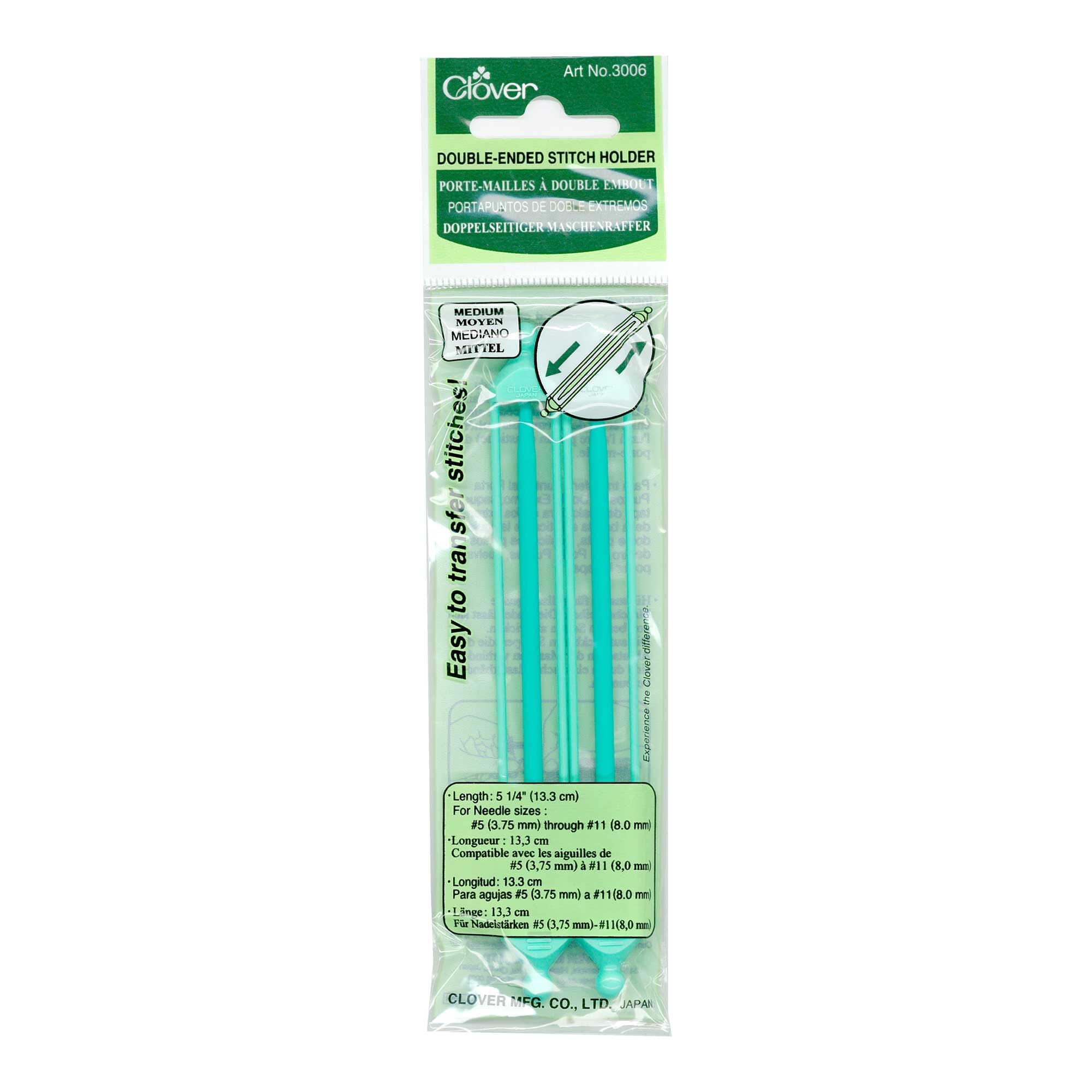 Clover Double End Stitch Holders - 2 Pack