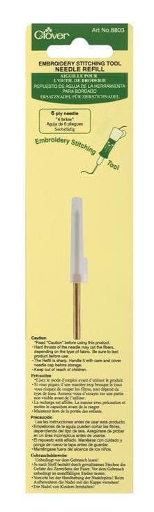 Clover Embroidery Stitching Tool Refill - Choose your size