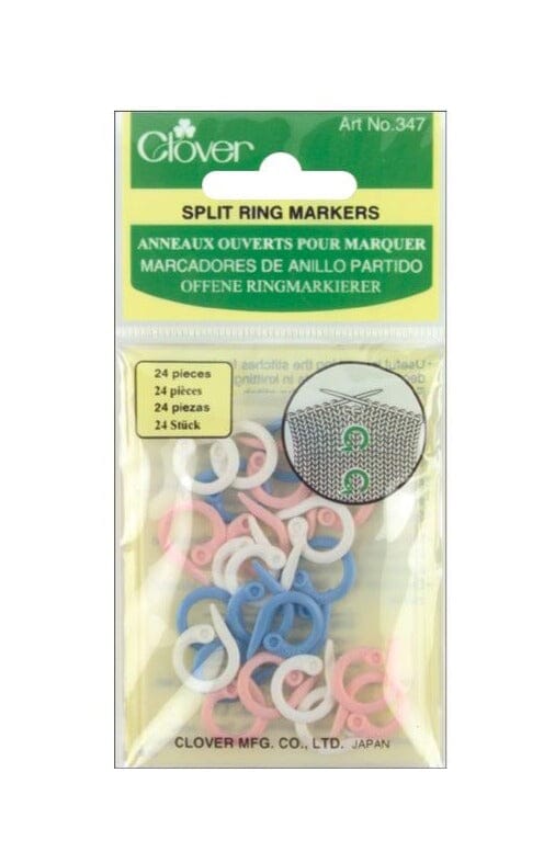 Clover Split Ring Stitch Markers - 24 Pack