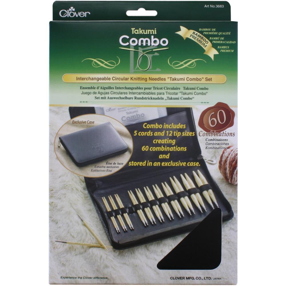 Clover "Takumi" Bamboo Interchangeable Knitting Needles - Combo Set of 12