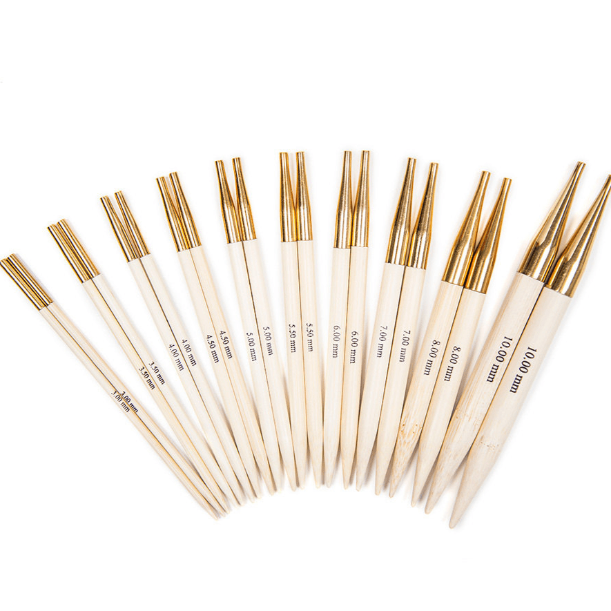 Clover Takumi 5" Interchangeable Bamboo Circular Knitting Needle Tips (Choose your Size)