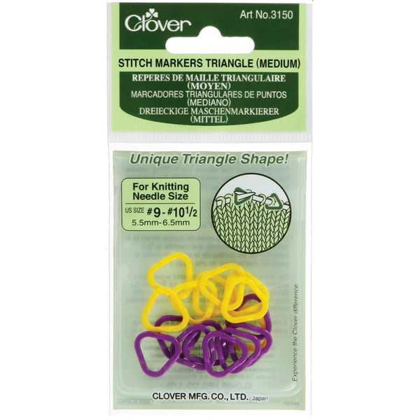 Clover Triangle Stitch Markers (M) - 16 Pack