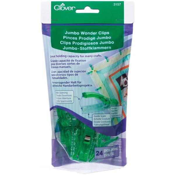 Clover Jumbo Wonder Clips - 24 Pack