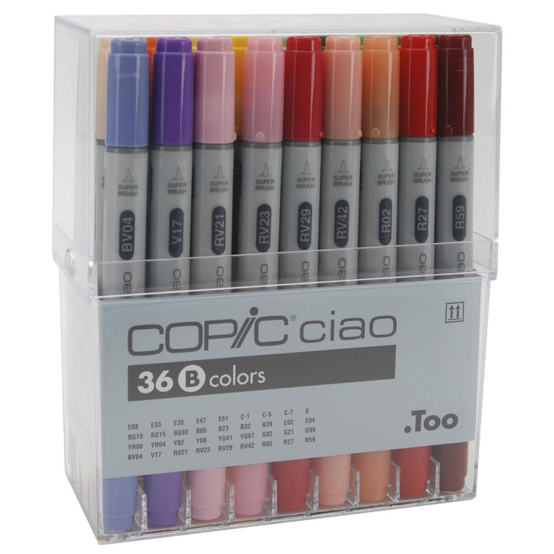 Copic Ciao Double-Tip Markers Set of 36 - Pack B