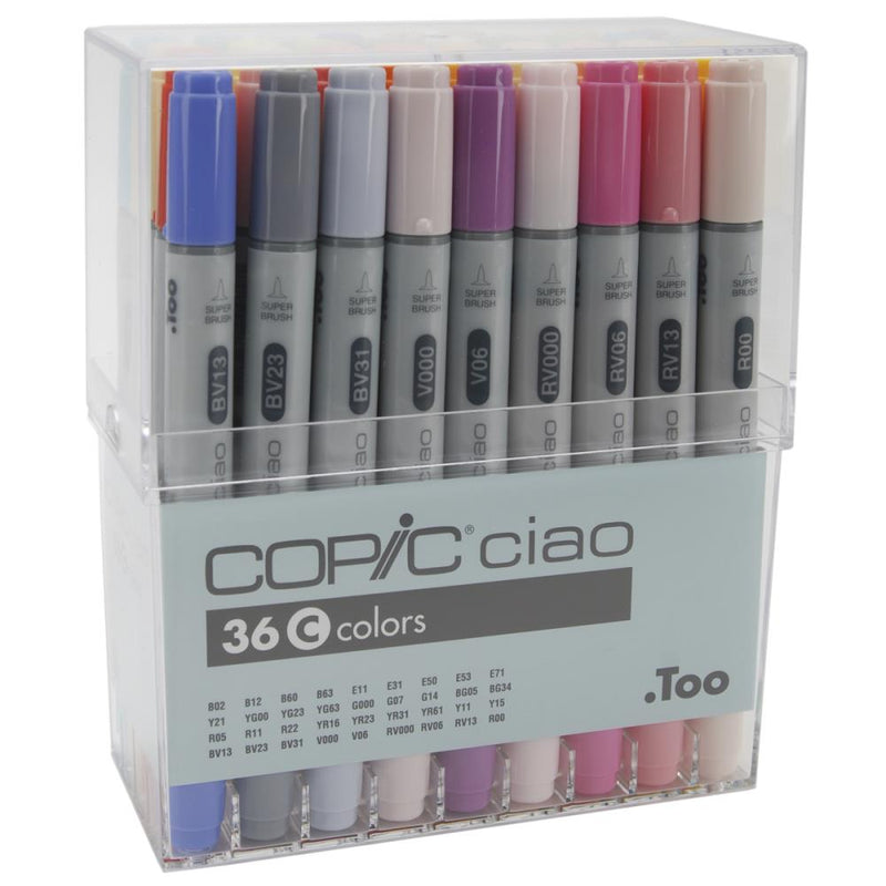 Copic Ciao Double-Tip Markers Set of 36 - Pack C