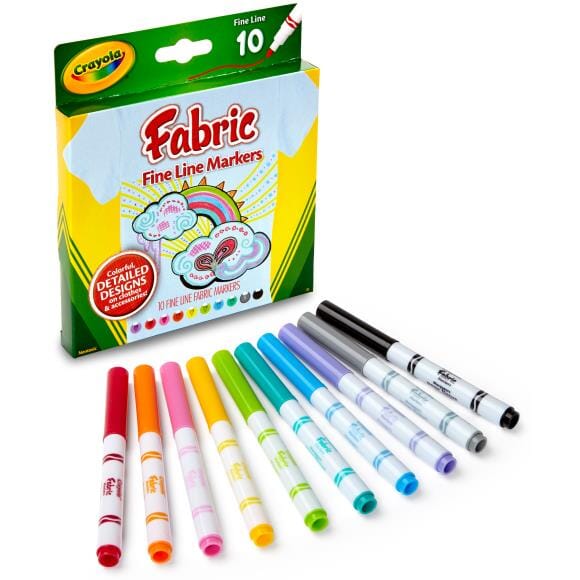Crayola Fabric Fine Line Markers - Choose Your Pack