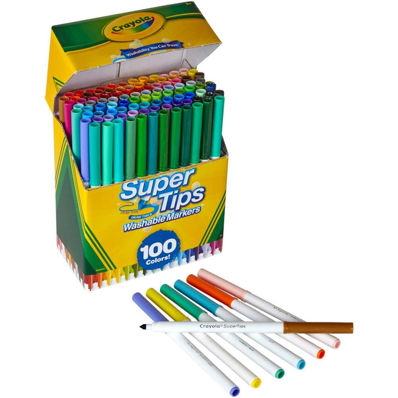 Crayola "Super Tips" Washable Colouring Marker Sets - Choose Your Size