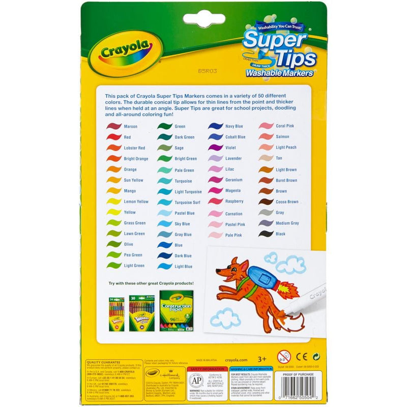 Crayola "Super Tips" Washable Colouring Marker Sets - Choose Your Size